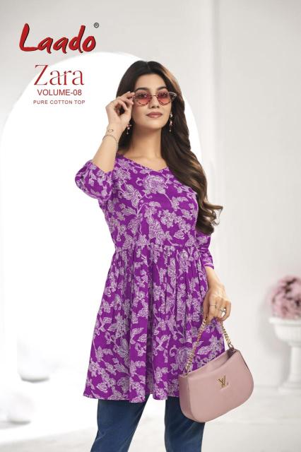 Laado zara vol-8 short top kurtis wholesale suppliers in online